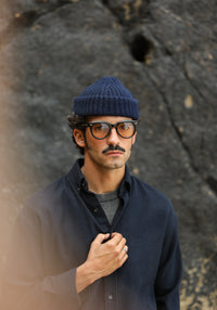 Bonnet Laine & Alpaga Navy